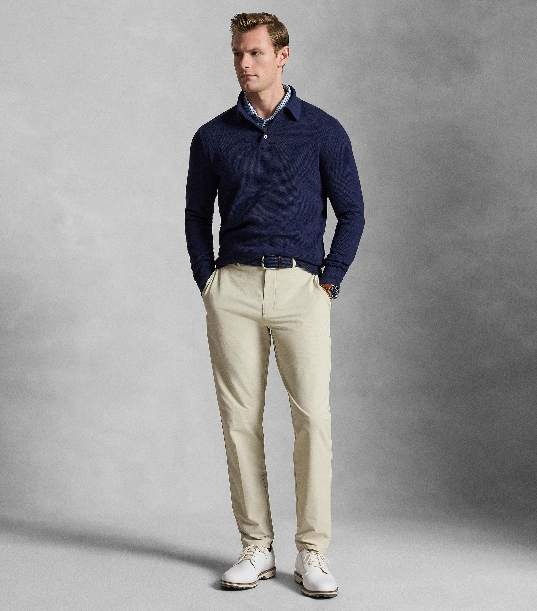 Suéter cuello polo Hombre